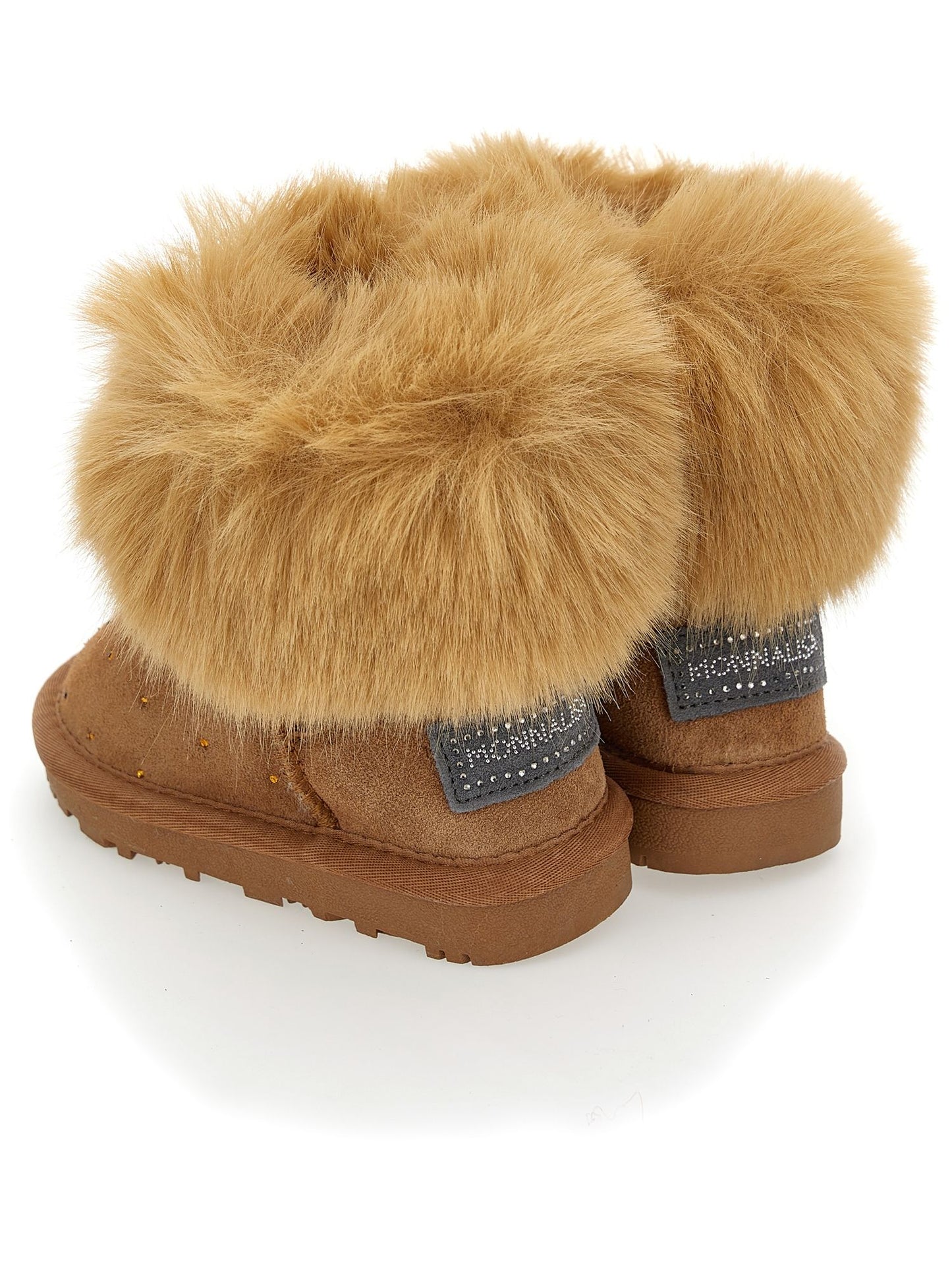 Crust boots with rhinestones