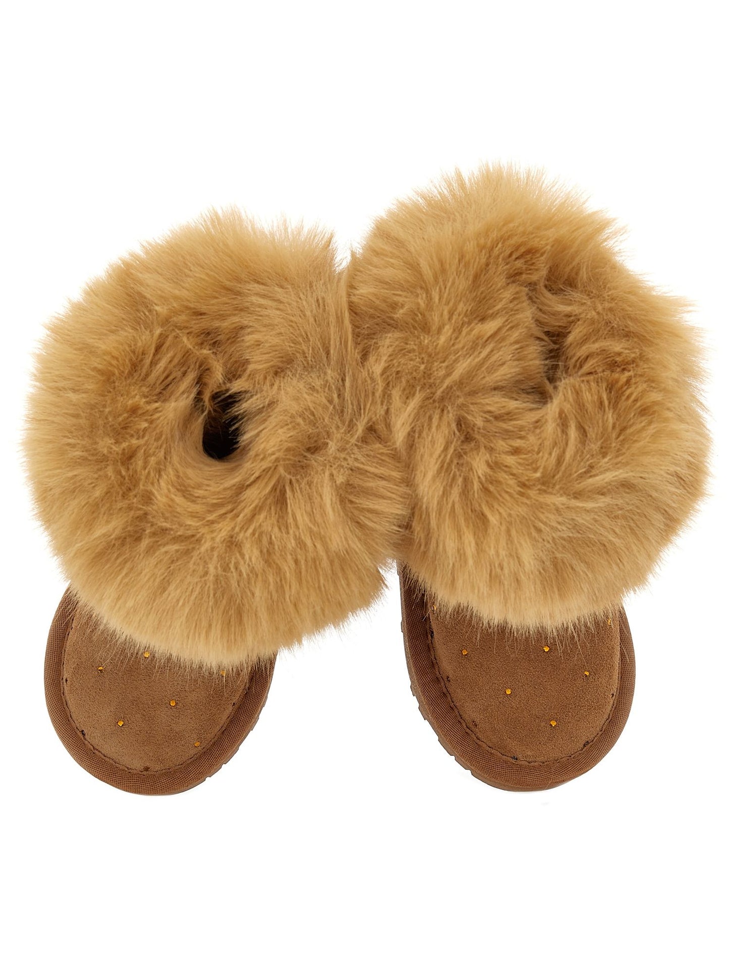 Crust boots with rhinestones