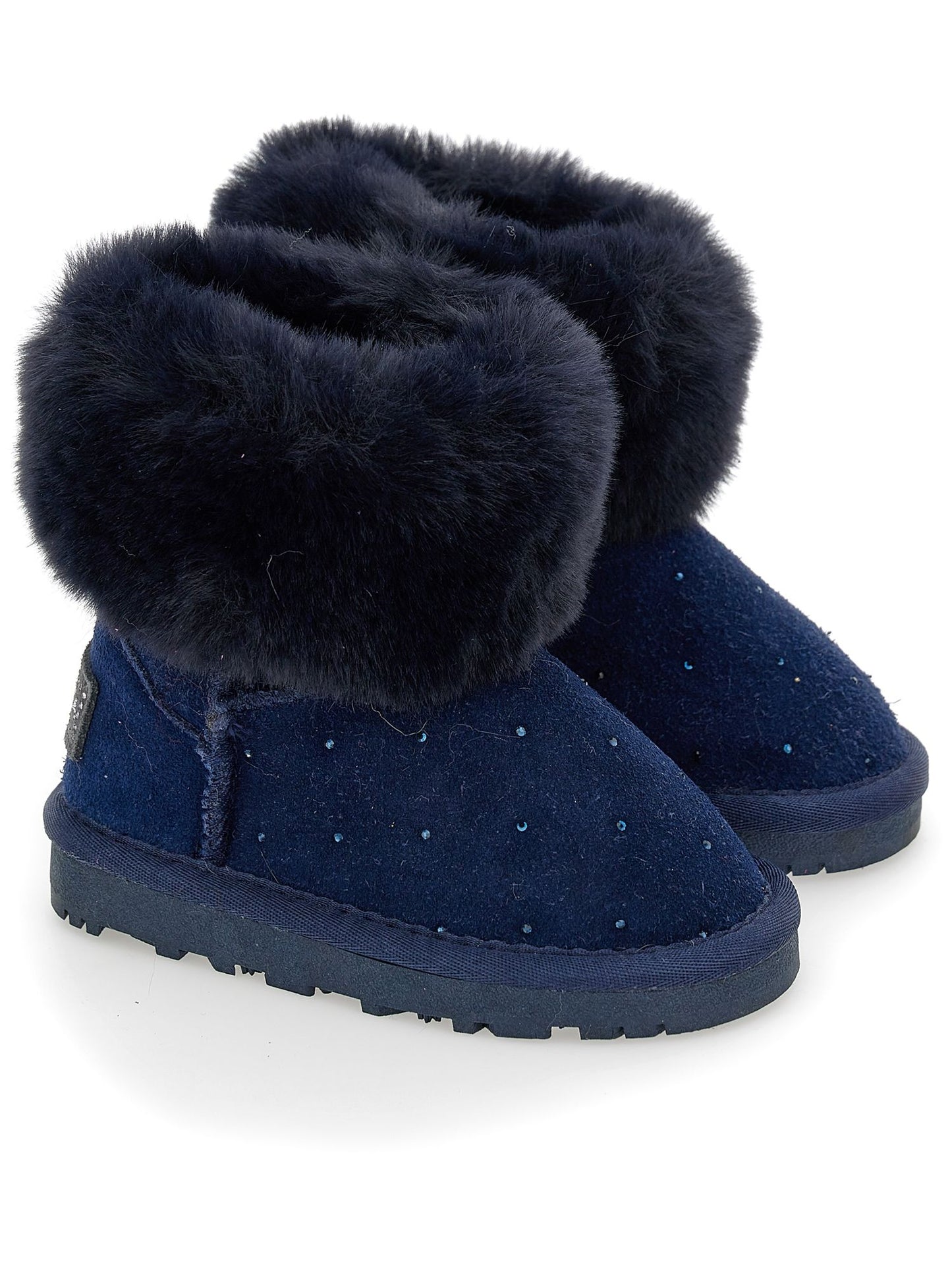 Crust boots with rhinestones