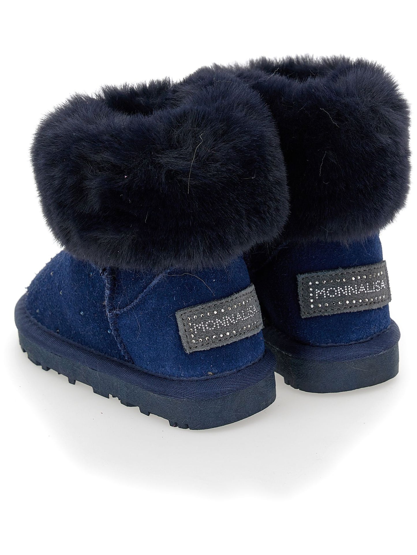 Crust boots with rhinestones