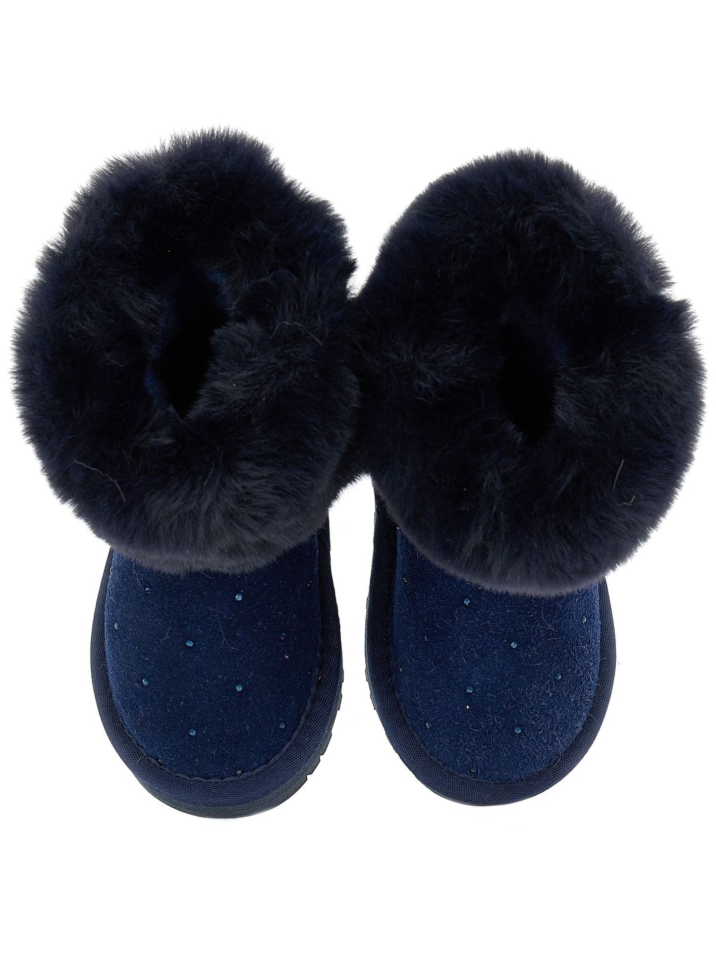Crust boots with rhinestones