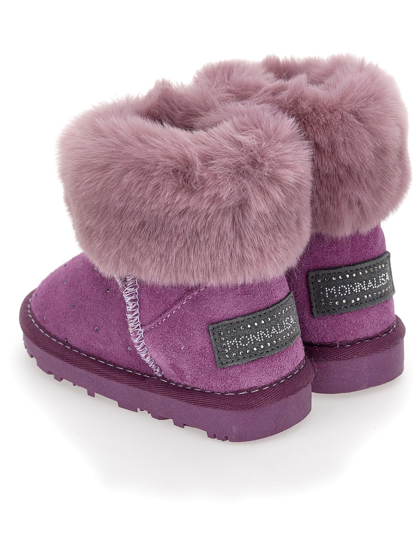 Crust boots with rhinestones