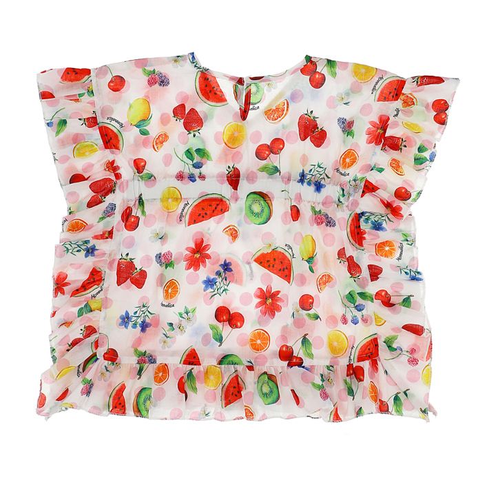 Baby kaftan with flowers and fruits