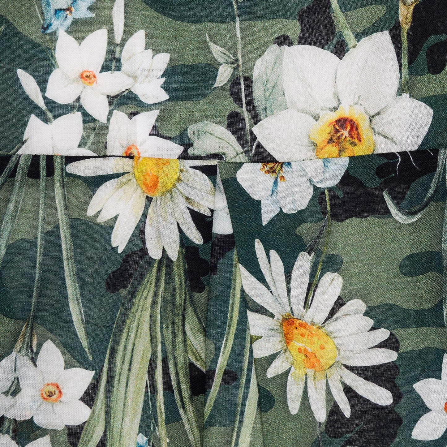 Camouflage pom pom beach cover-up