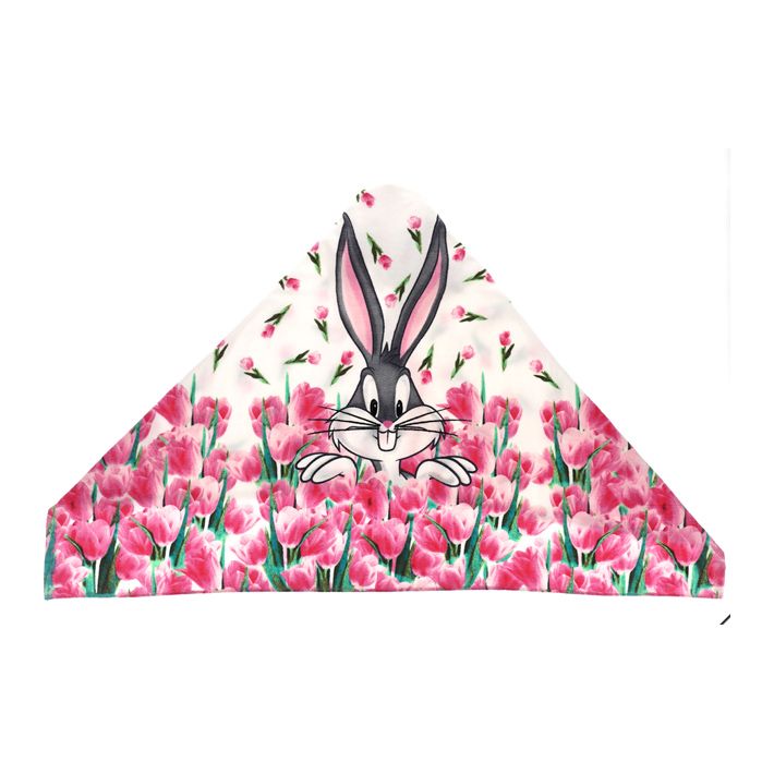 Bunny and tulip bathrobe