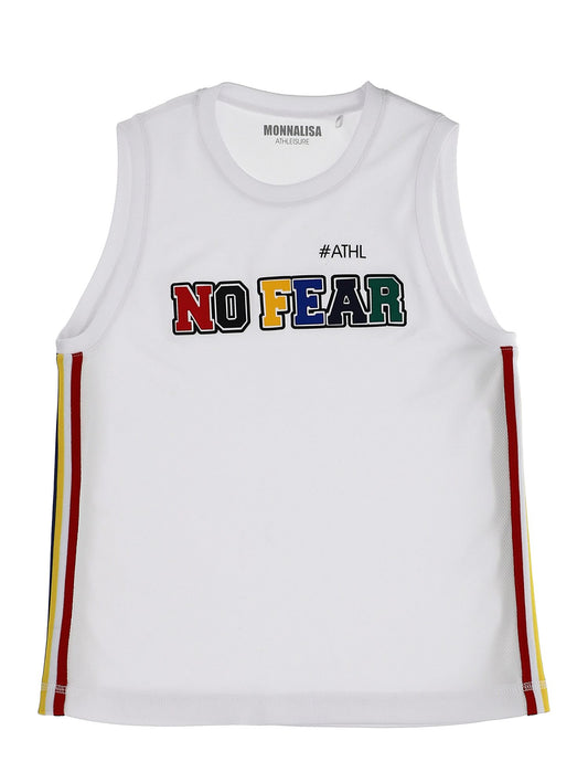 Mesh tank top with side bands