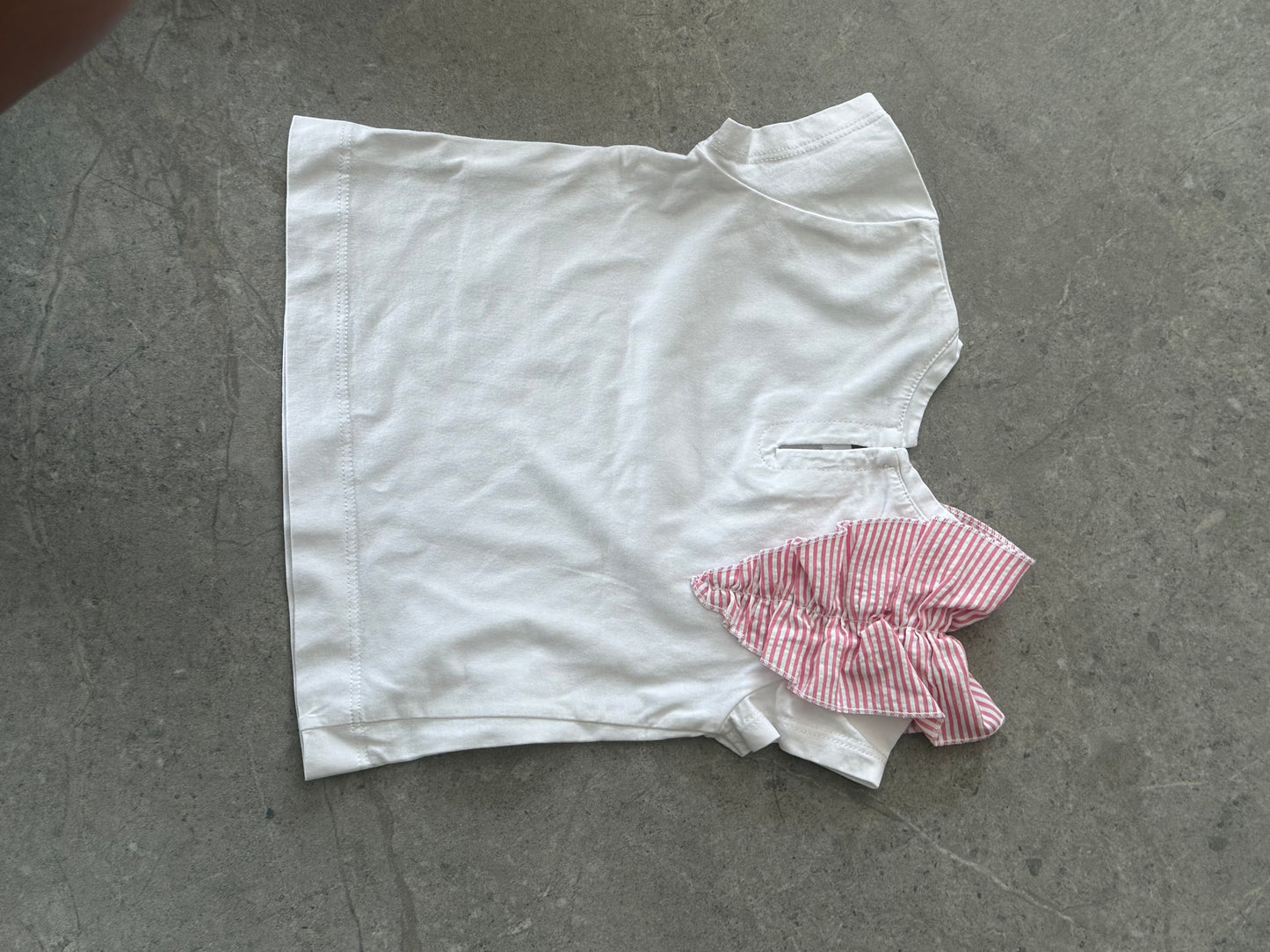 Organic cotton ruffle T-shirt