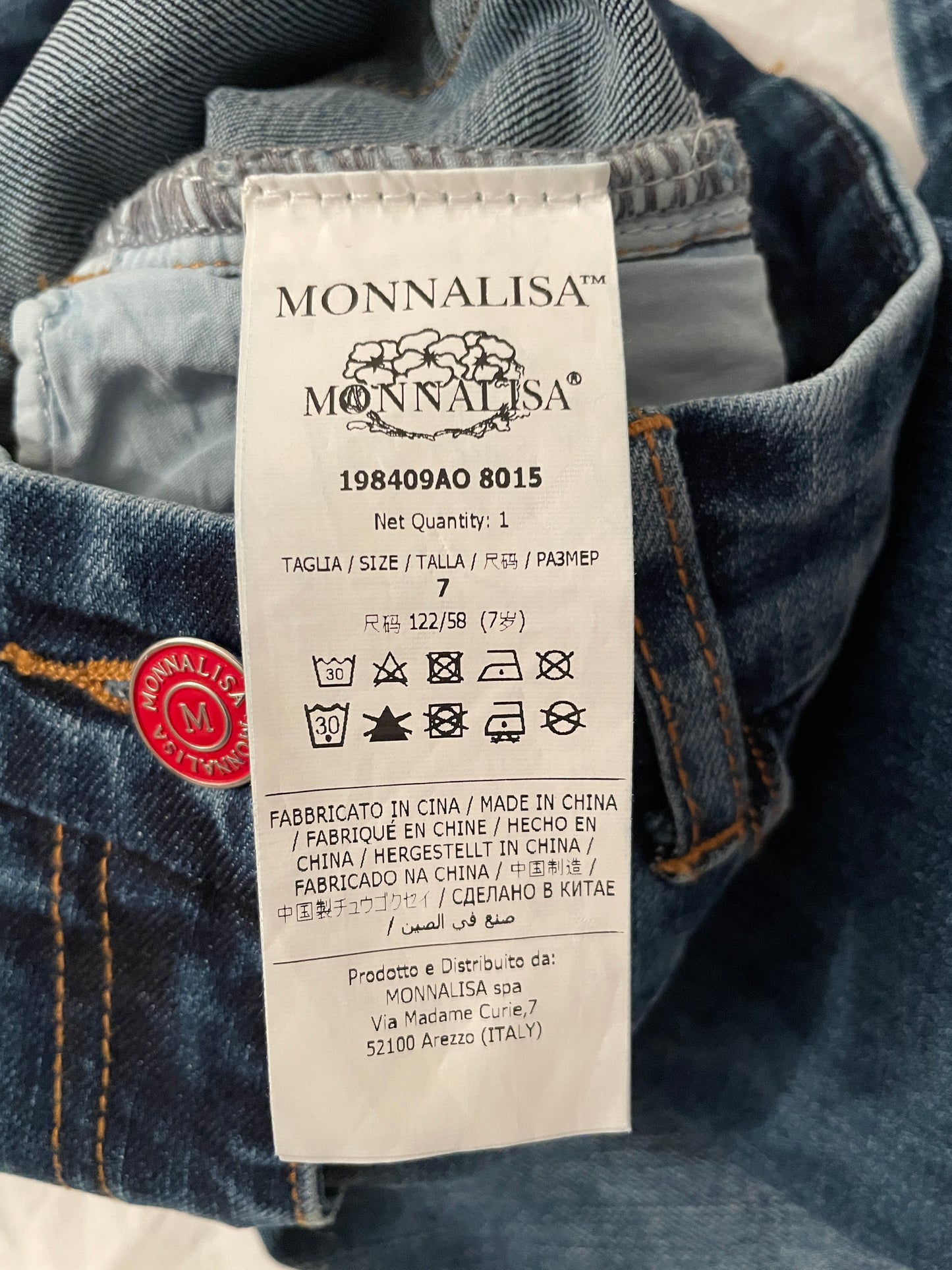 Embroidered five-pocket jeans