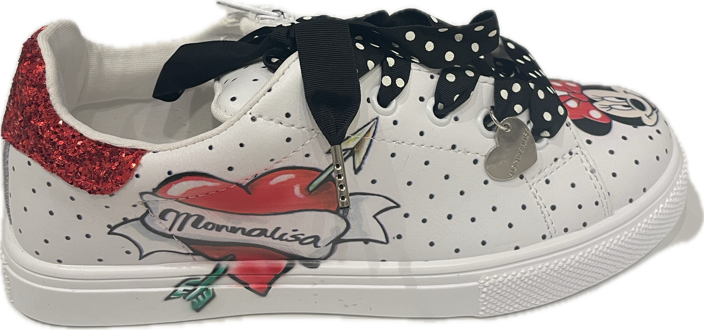 Sneakers paillettes e cuore
