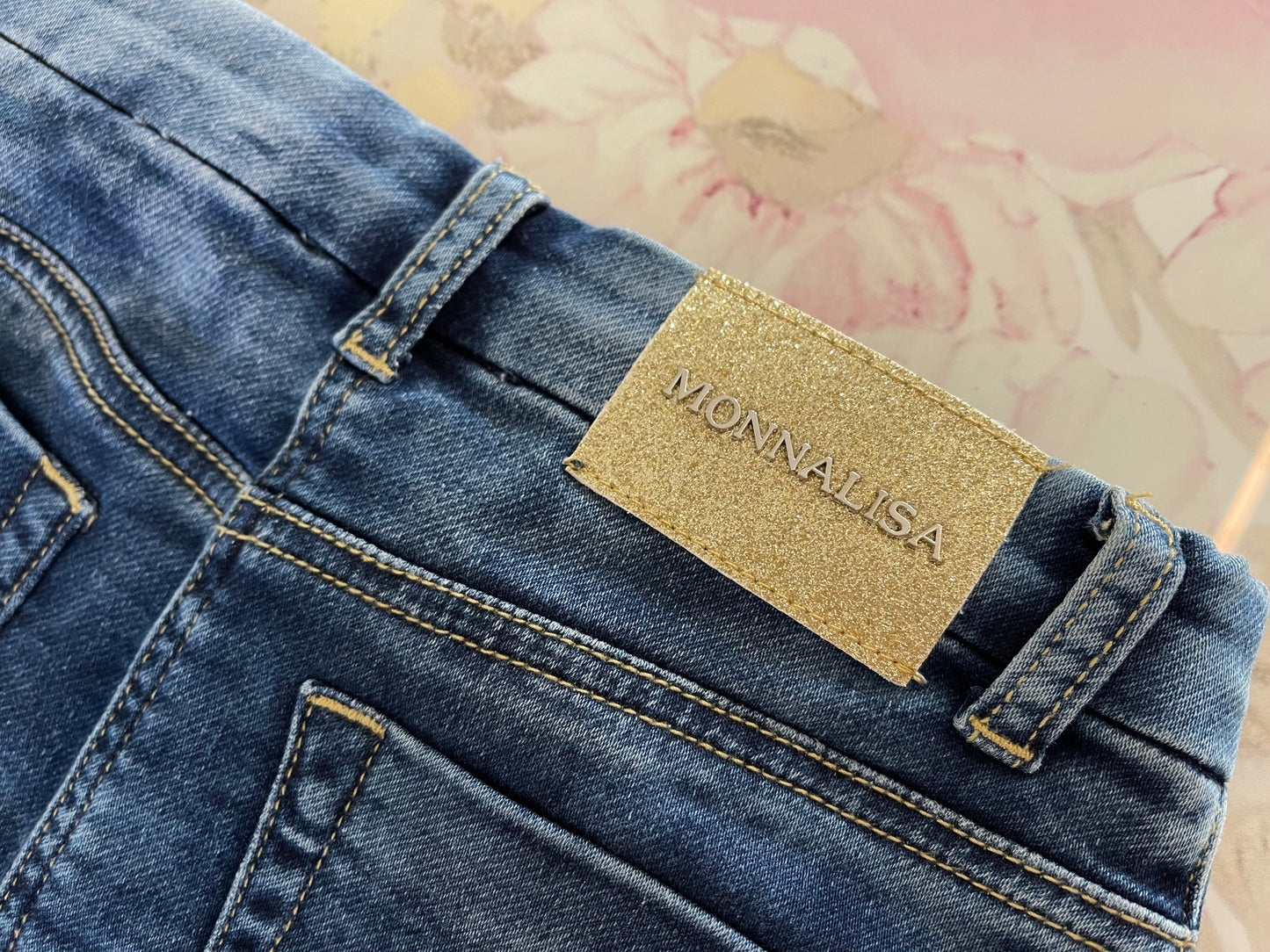 Minigonna jeans ricamata