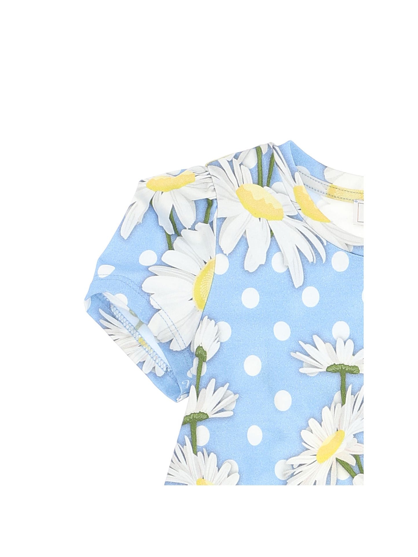 Low-waisted daisy jersey dress