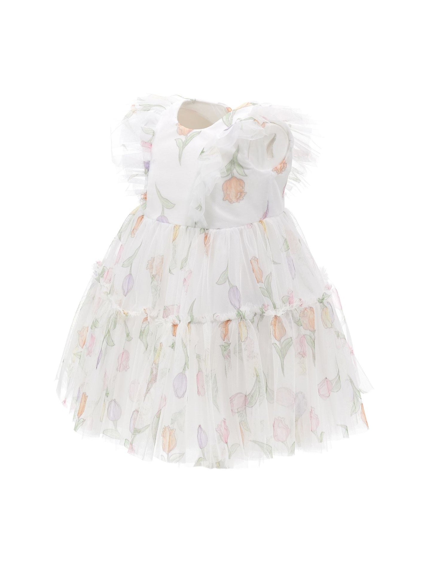 Abitino tulle stampa tulipani