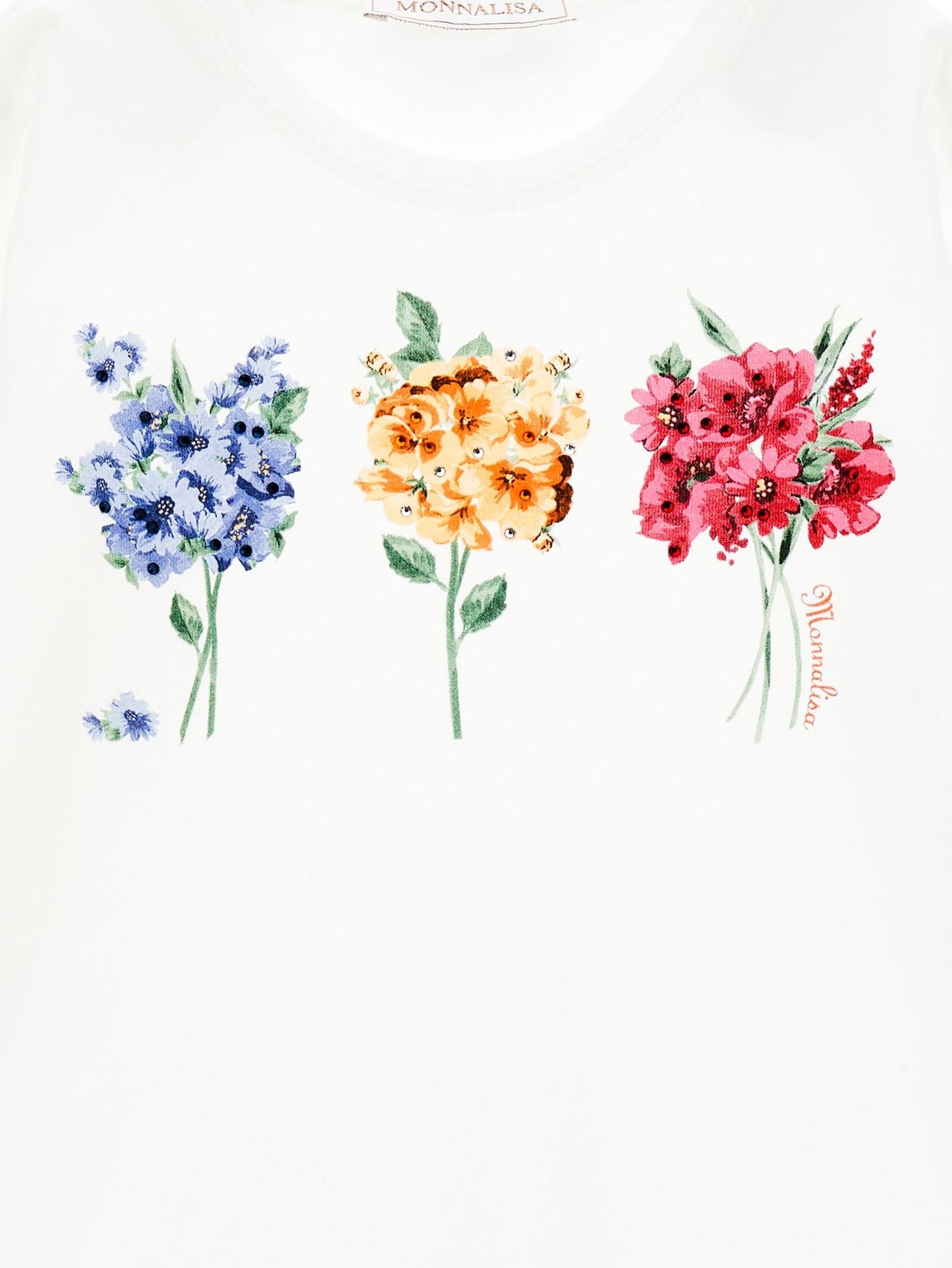 Bouquet Print Long Sleeve Jersey T-Shirt