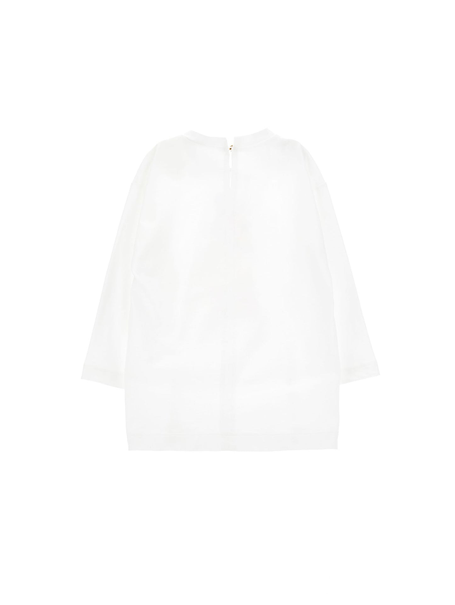 Maxi long-sleeved t-shirt with sneakers print