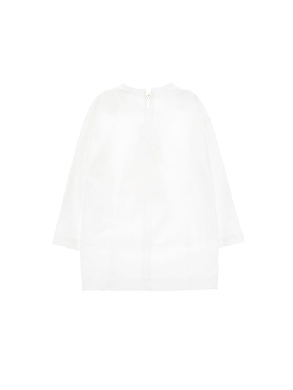 Maxi long-sleeved t-shirt with sneakers print