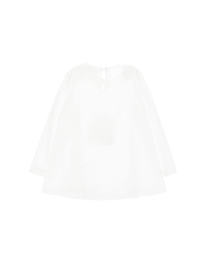 Maxi long-sleeved t-shirt with cell phone holder print