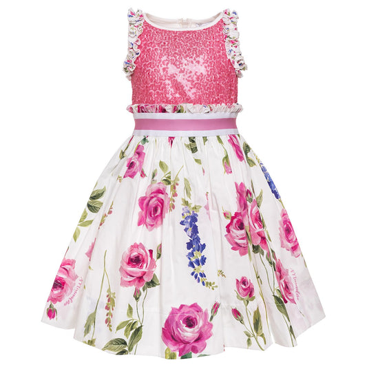 Abito con paillettes rose