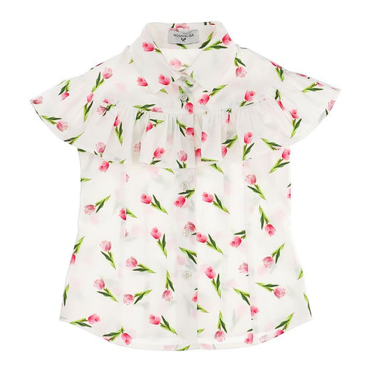 Tulip print cotton shirt