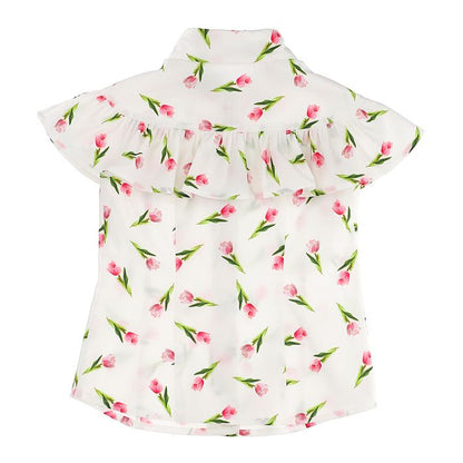 Tulip print cotton shirt