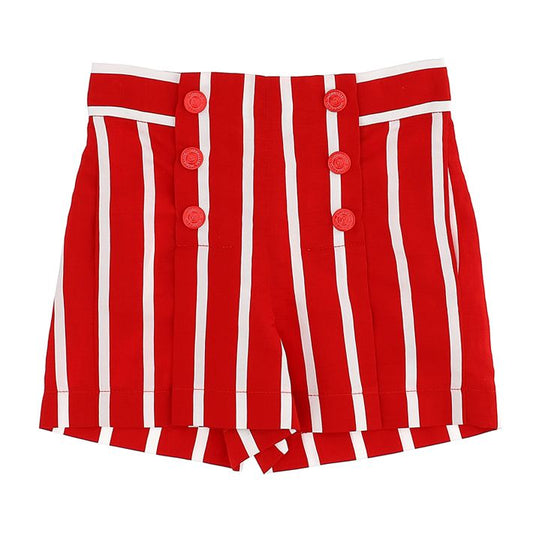 Striped viscose shorts