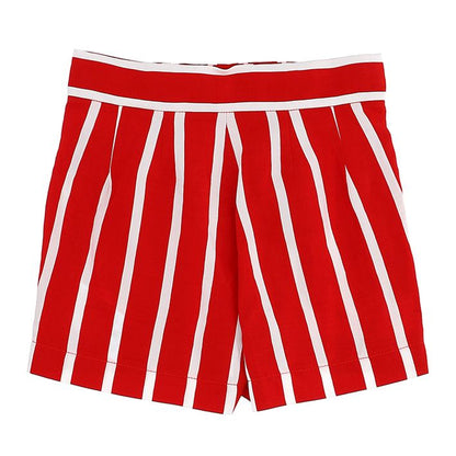 Striped viscose shorts