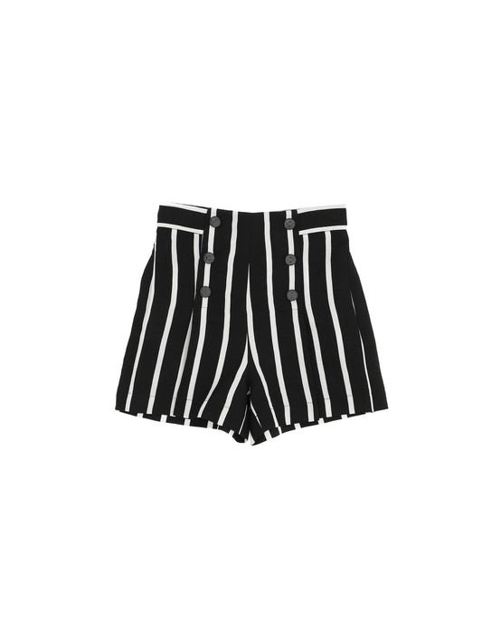 Striped viscose shorts
