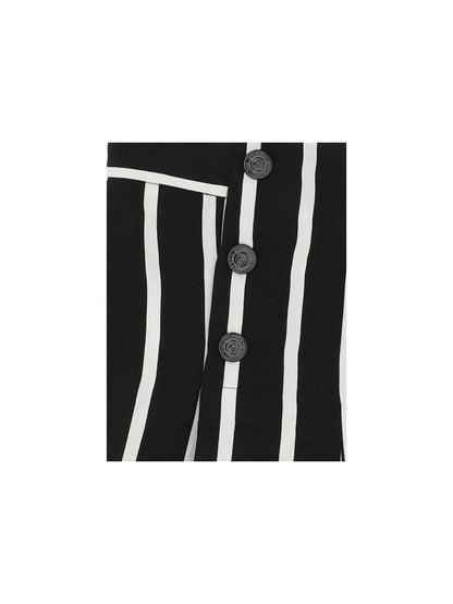 Striped viscose shorts