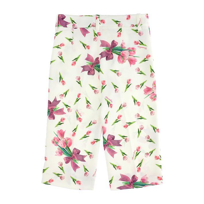 Printed cady trousers