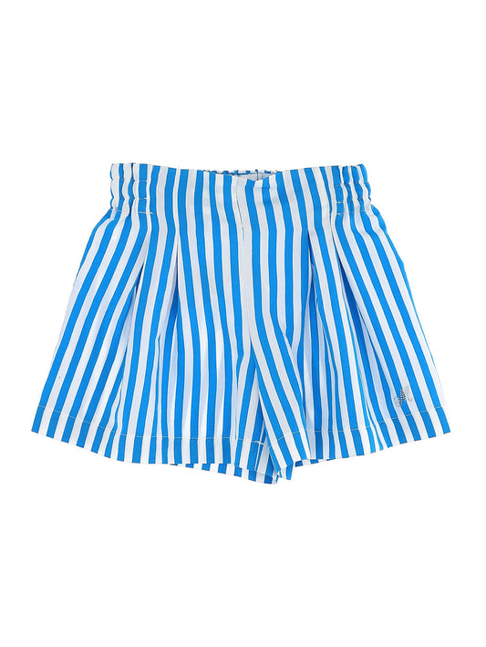 Striped viscose Bermuda shorts