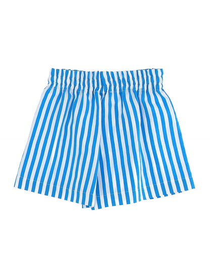Striped viscose Bermuda shorts