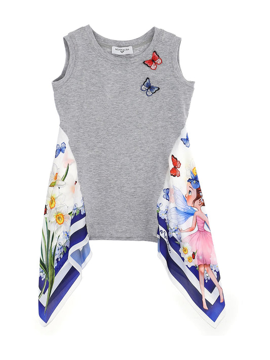 Tank top with scarf inserts