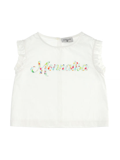 T-shirt con logo floreale