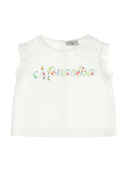 T-shirt con logo floreale