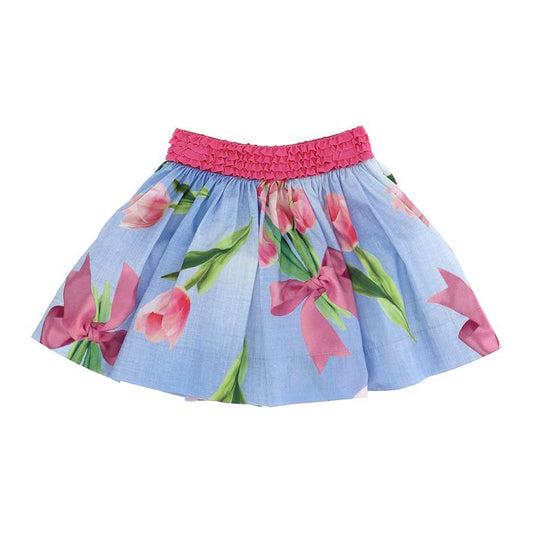Floral print circle skirt