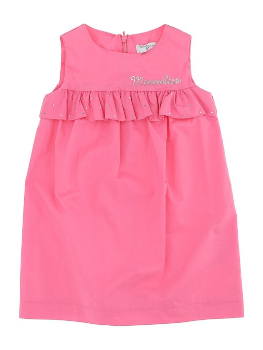 Rhinestone dress with ruffles