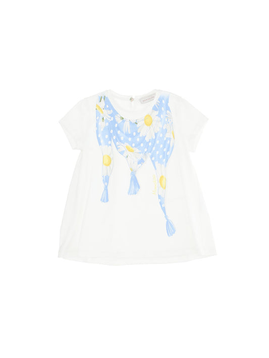Daisy print jersey T-shirt