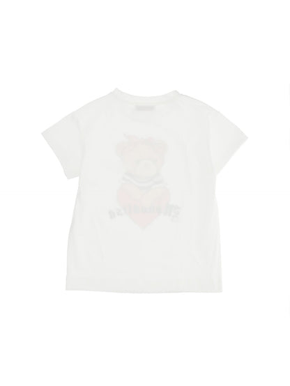 Maxi jersey T-shirt with teddy bear print