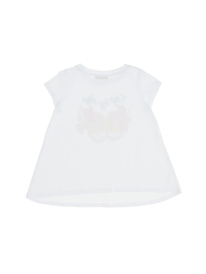 Maxi jersey T-shirt with sneakers print
