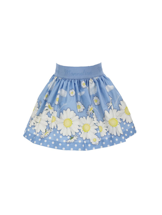 Daisy poplin skirt