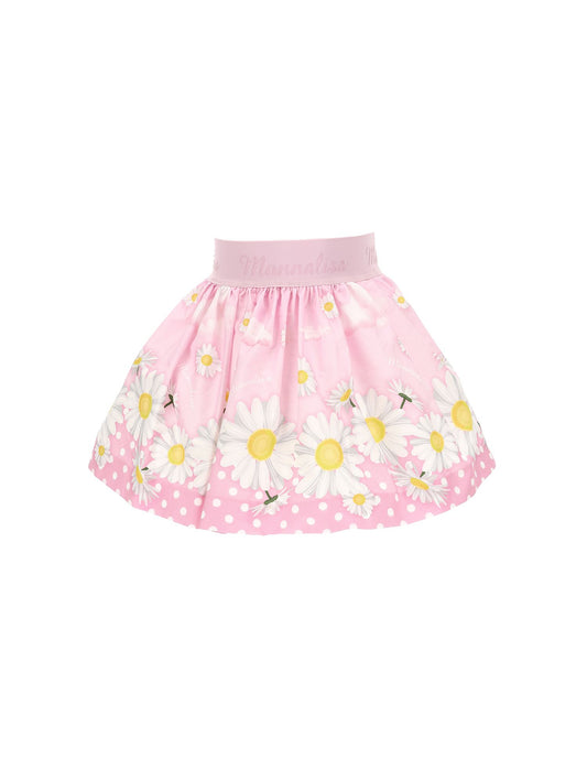 Daisy poplin skirt