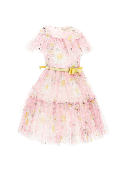 Abito tulle stampa margherite