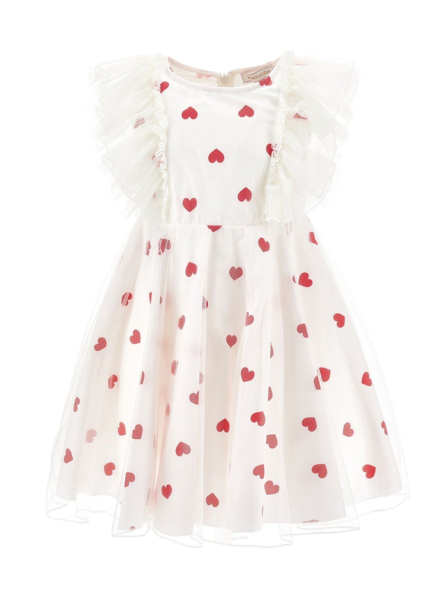 Abito popeline tulle a cuori