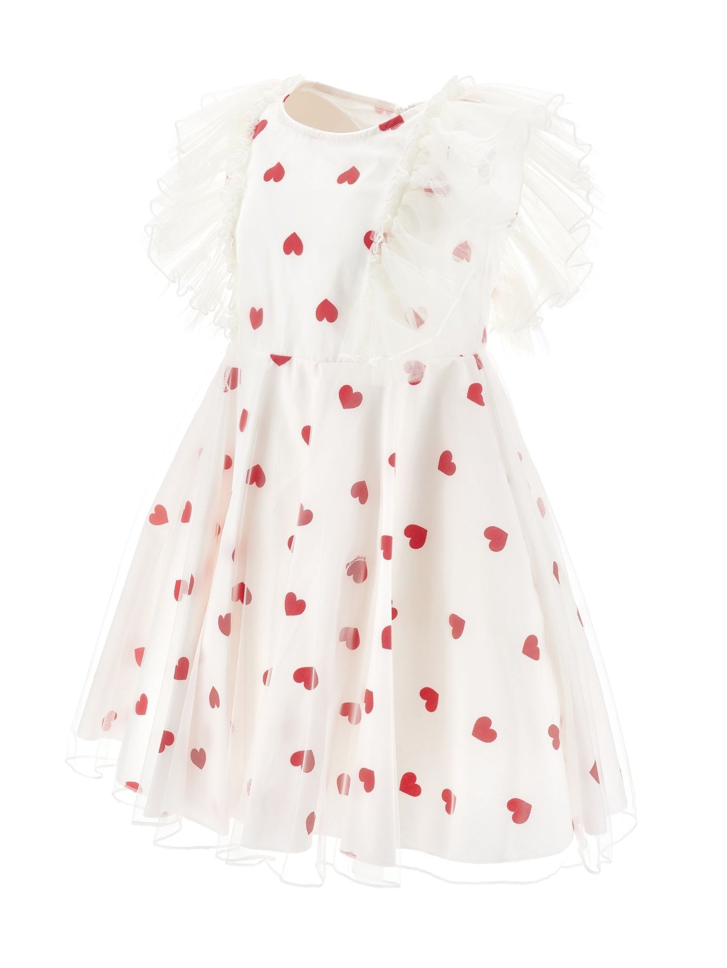 Abito popeline tulle a cuori