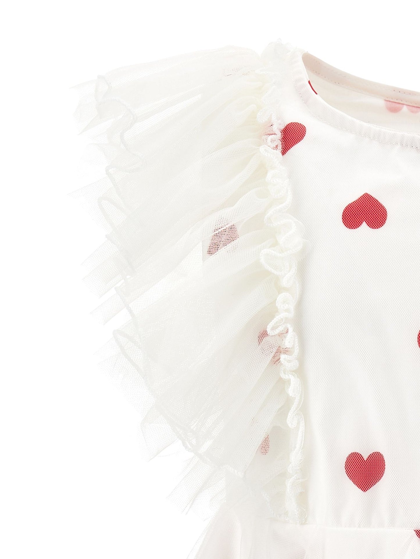 Abito popeline tulle a cuori