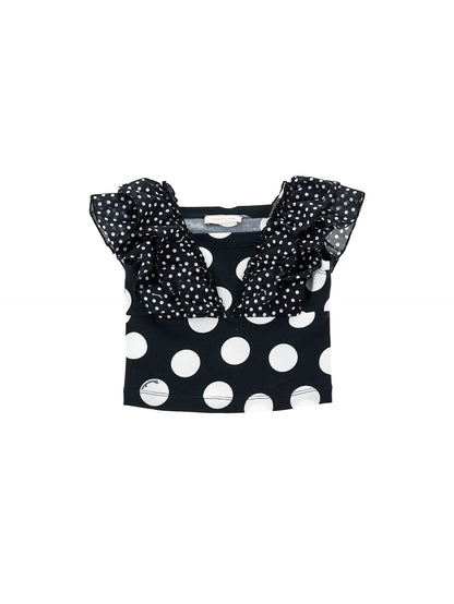 Polka dot jersey top