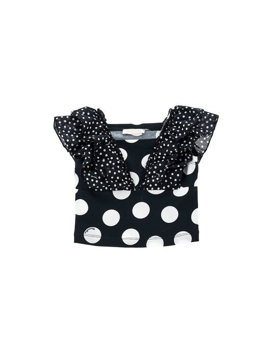 Polka dot jersey top
