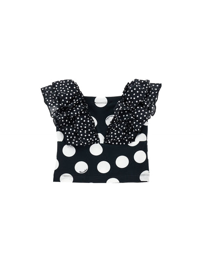 Polka dot jersey top