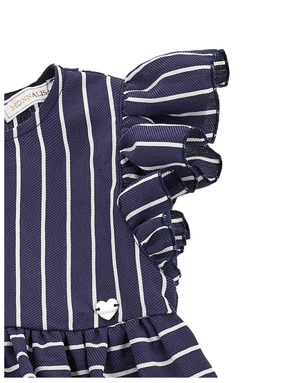 Muslin top with alternating stripes