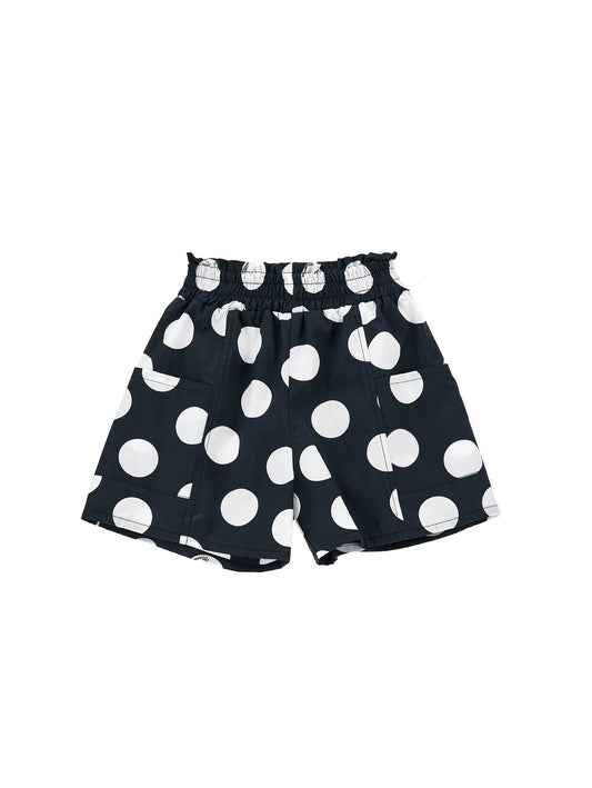 Polka dot Bermuda shorts with pockets