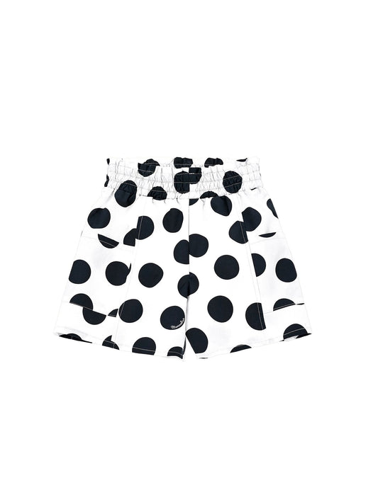 Polka dot Bermuda shorts with pockets